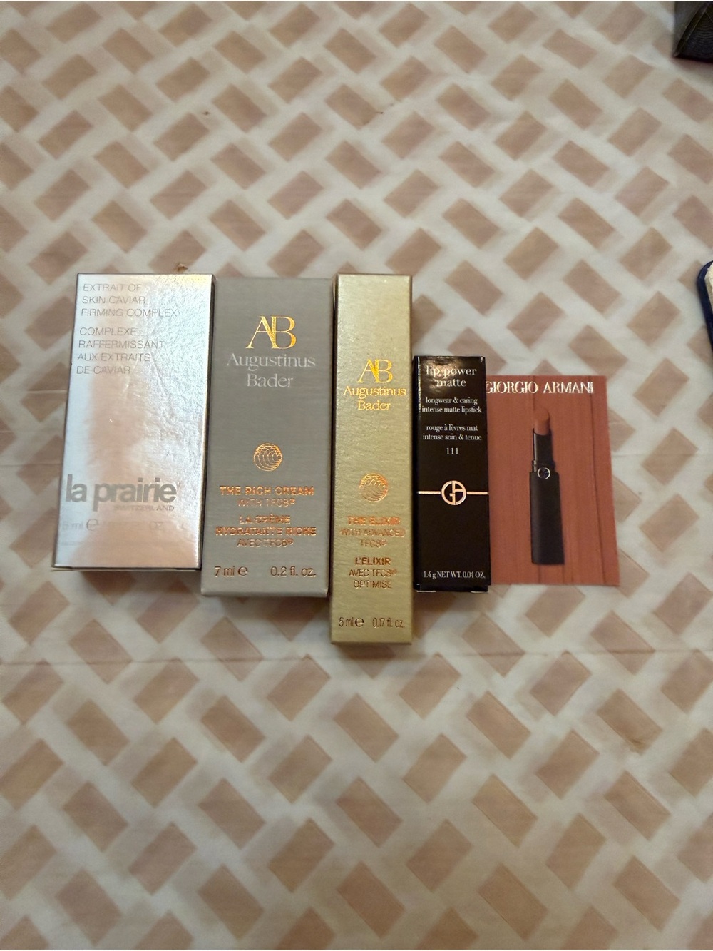 Assorted Luxury Beauty Box Lot - La Prairie, Augustinus Bader, Giorgio Armani
